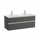 Roca The Gap 一體式面盆+四抽屜面盆櫃套裝 (炭灰色) (3279A0 + 857397153x2)